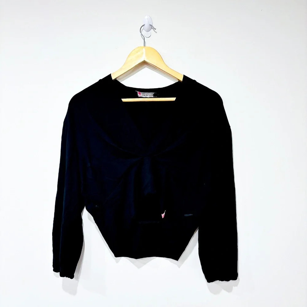 🌼NWOT🌼 LAIT DE POULE Black maternity crop top | Nursing long sleeve | X-Large *